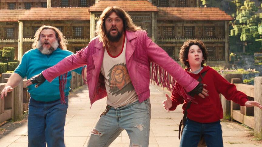 Jack Black is Steve, Jason Momoa is Garrett "The Garbage Man" Garrison and Sebastian Eugene Hansen is Henry in A Minecraft Movie.