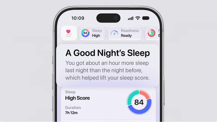 New Apple Health app redesign.